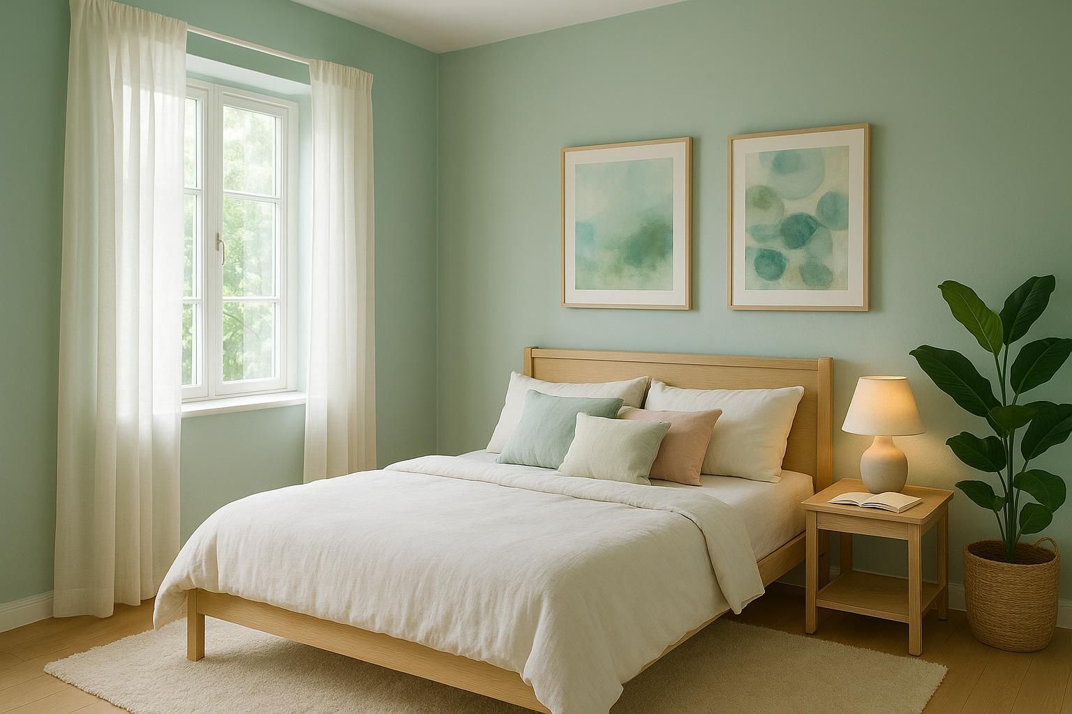 Découvrez comment créer une ambiance apaisante avec une chambre vert d'eau. Inspirez-vous de nos conseils déco et idées d'agencement pour transformer votre espace en un havre de paix. Optez pour des couleurs douces, des matériaux naturels et des accessoires harmonieux pour un cocon relaxant.