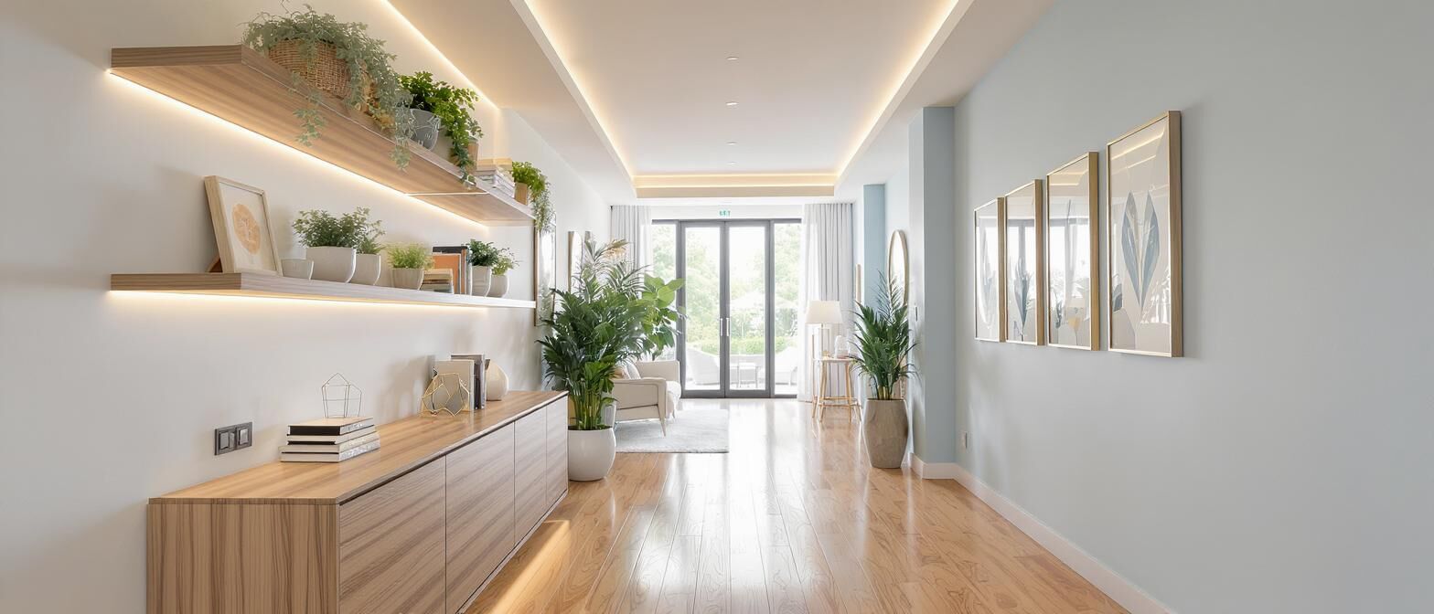 Découvrez nos 10 astuces et inspirations pour transformer votre couloir long et étroit en un espace accueillant et stylé. Optimisez chaque centimètre avec des idées déco innovantes qui allient esthétique et fonctionnalité.